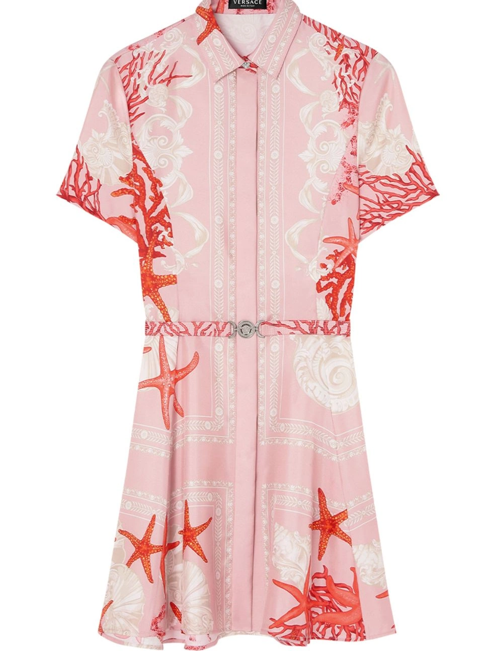 Cheap Versace Barocco silk shirt Women dress Sea 0331